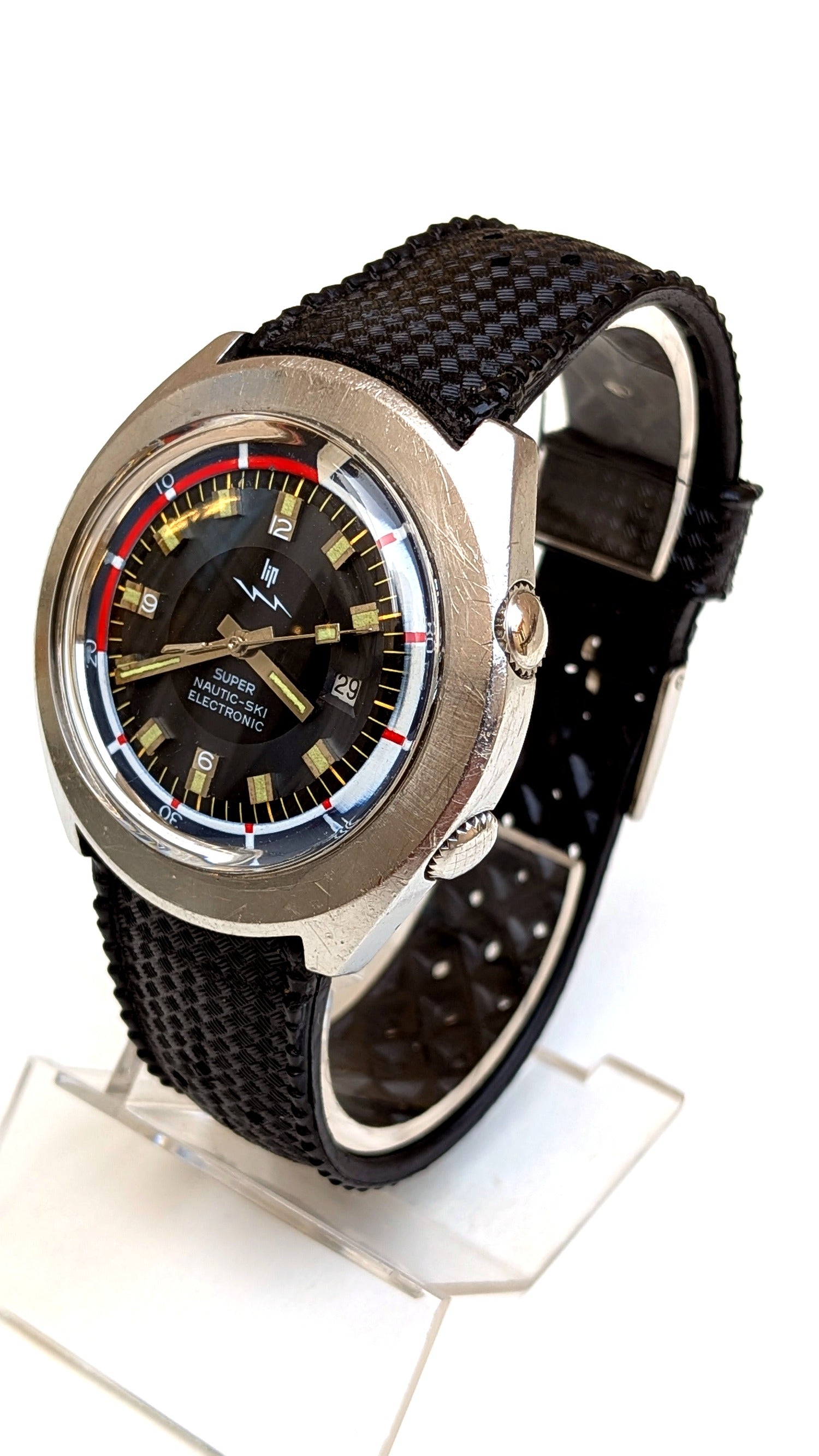Lip Super Nautic-Ski Electronic 1970 — montre vintage homme