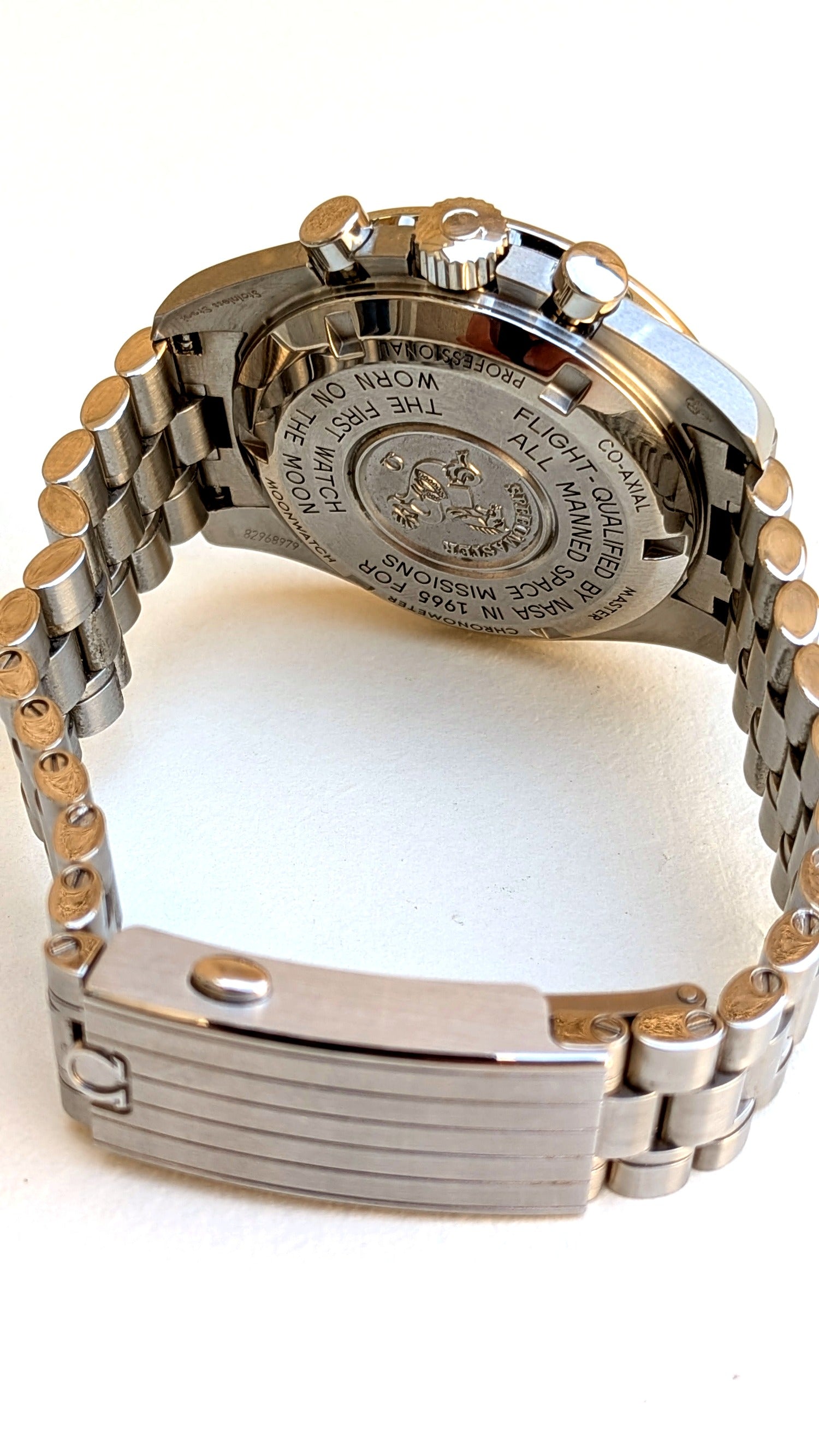 Omega Speedmaster Professional, dos gravé et fermoir Omega du bracelet acier, montre vintage homme